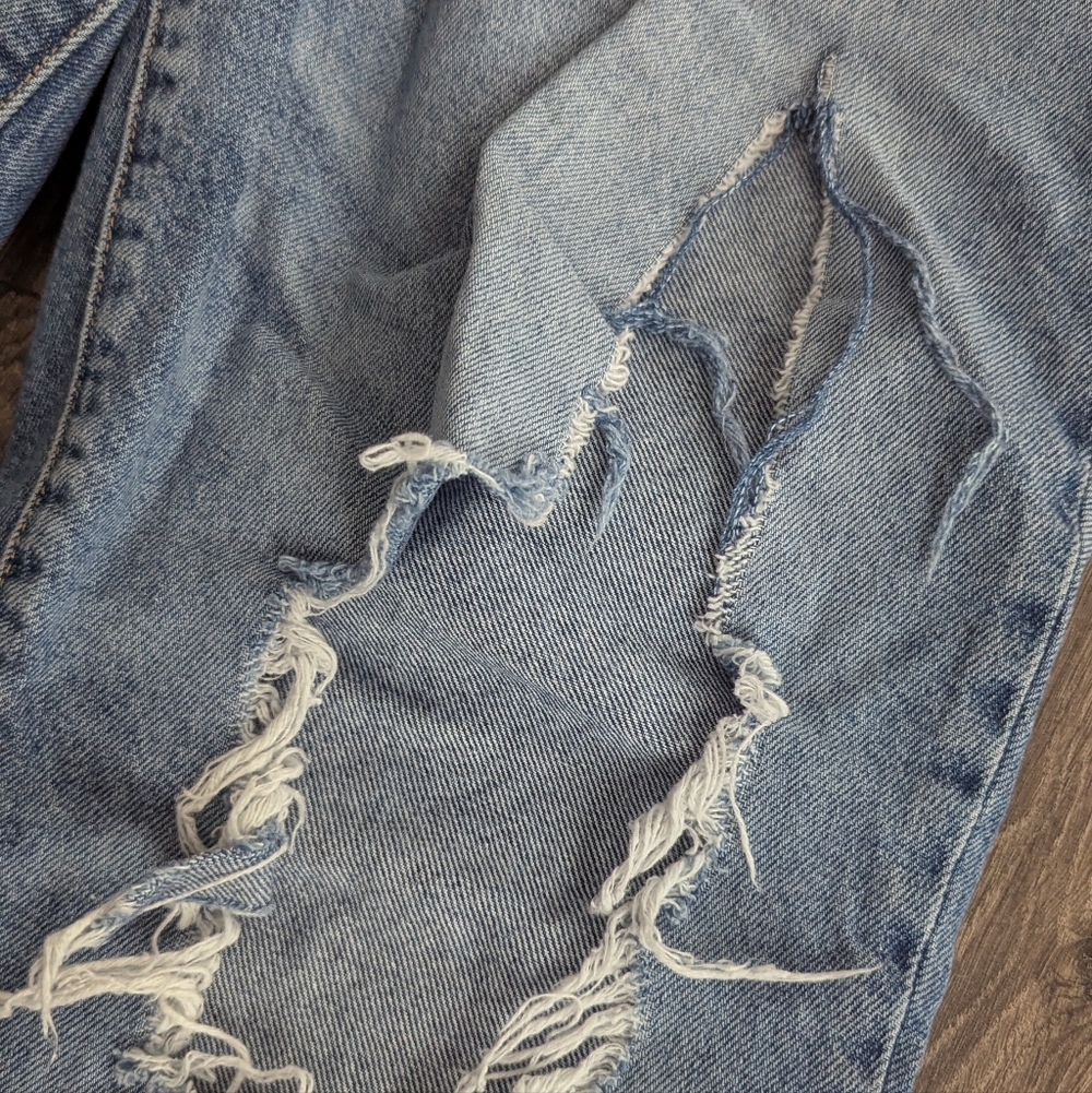 Good American High-Rise Distressed Blue Denim Jeans - Picture 10 of 10